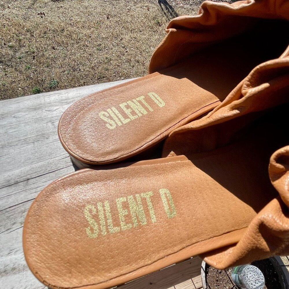 Vintage Silent D Camel Brown Ruched Leather Mule Flats • EU 41/US 10.5 - Picture 6 of 16